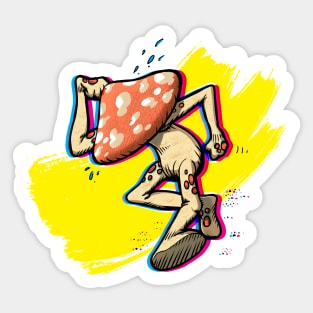 Circle Jerks Style Mushroom (cmyk) Sticker